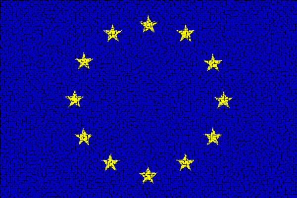 Europeiska Unionen Europeiska Unionens Flagga Llustration Europeiska Unionens Flagga Horisontell — Stockfoto