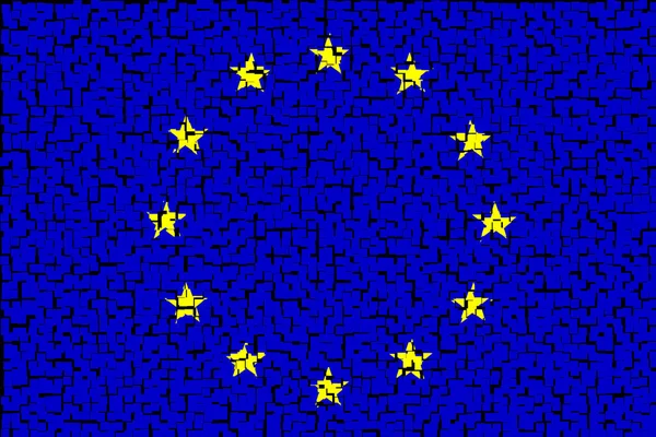 Unión Europea Bandera Unión Europea Ilustración Del Pabellón Unión Europea —  Fotos de Stock