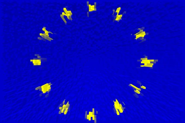 Avrupa Birliği Avrupa Birliği Bayrağı Avrupa Birliği Bayrağının Çekilmesi Yatay — Stok fotoğraf