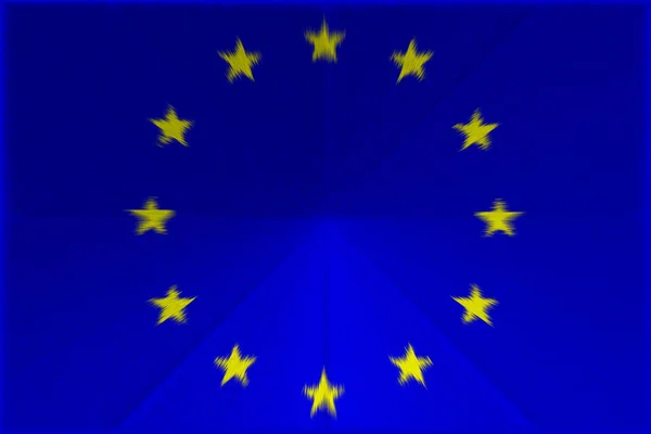 Evropská Unie Vlajka Evropské Unie Ilustrace Vlajky Evropské Unie Horizontální — Stock fotografie