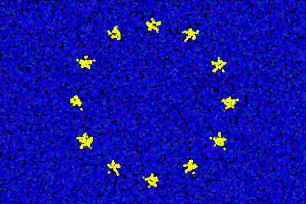 Unione Europea Bandiera Dell Unione Europea Illustrazione Della Bandiera Dell — Foto Stock