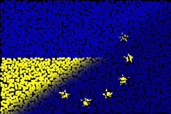 Unia Europejska Ukraina Flaga Unii Europejskiej Flaga Ukrainy Pojęcie Pomocy — Zdjęcie stockowe