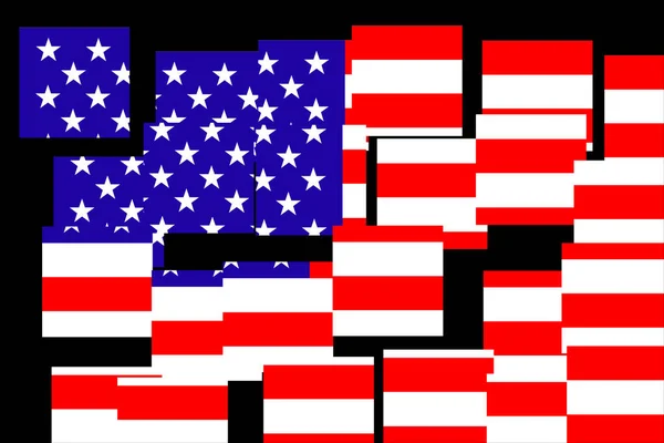 Соединенные Штаты Америки Сша Флаг Соединенных Штатов Америки Сша Илюстрация — стоковое фото