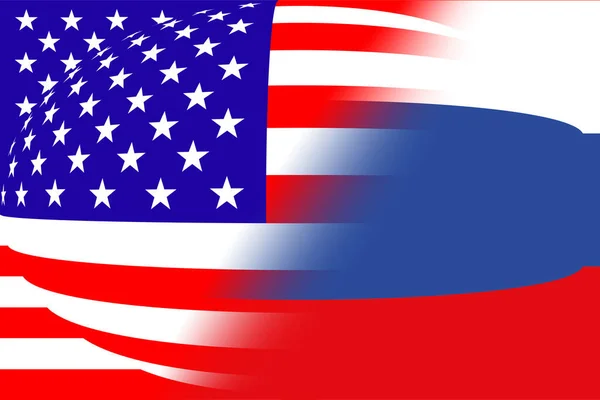 Ηνωμένες Πολιτείες Της Αμερικής Ηπα Και Ρωσία Σημαία Ηπα Και — Φωτογραφία Αρχείου