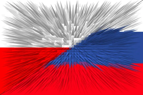 Polen Russland Die Flagge Polens Und Russlands Konzept Der Hilfe — Stockfoto