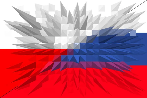 Polen Russland Die Flagge Polens Und Russlands Konzept Der Hilfe — Stockfoto