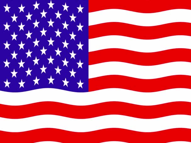 United States America Usa 飘扬的美利坚合众国国旗 美利坚合众国国旗的说明 横向设计 摘要设计 — 图库视频影像
