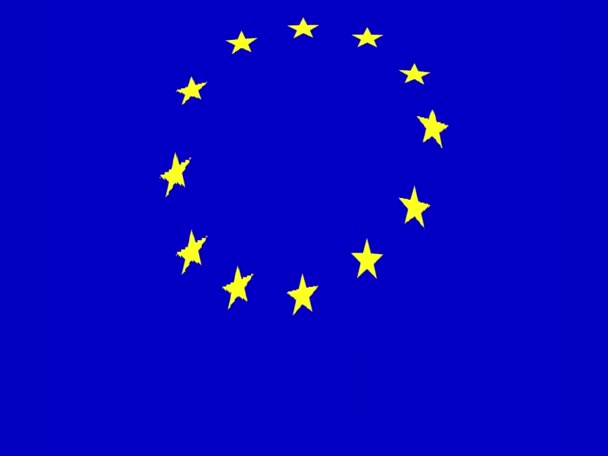 European Union Waving Flag European Union Illustration Flag European Union — Stock Video