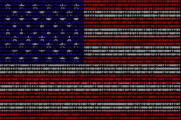 Hacker Estados Unidos Bandera Digital Usa Concepto Binario Ciberseguridad Fondo —  Fotos de Stock