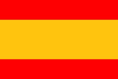 İspanya. İspanyol bayrağı, İspanyol bayrağının resmi. Orijinal renklerde İspanya Bayrağı 'nın resmi. Görüntü JPG, RGB. İspanya bayrağının resmi. Yatay tasarım.