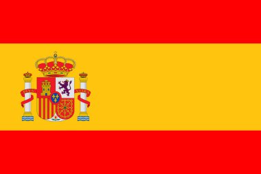 İspanya. İspanyol bayrağı, İspanyol bayrağının resmi. Orijinal renklerde İspanya Bayrağı 'nın resmi. Görüntü JPG, RGB. İspanya bayrağının resmi. Yatay tasarım.