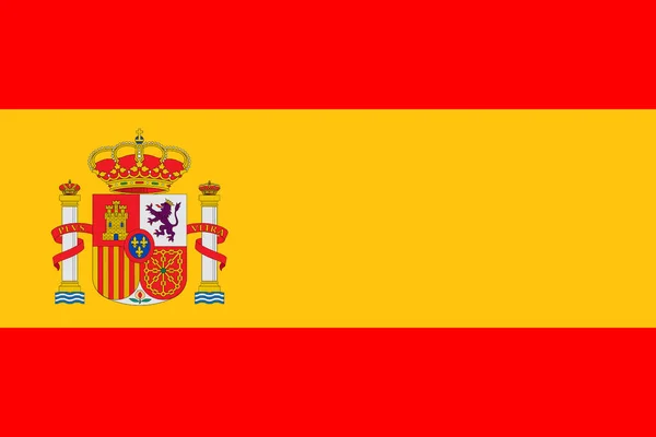 Spanyolországba Spanyol Zászló Spanyol Zászló Illusztrációja Spanyol Zászló Képe Eredeti — Stock Fotó