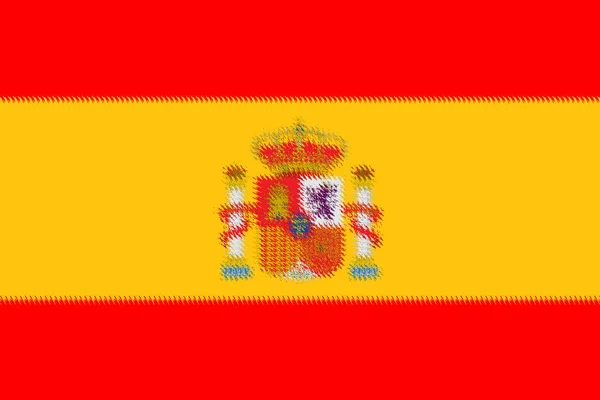 Іспанія Прапор Іспанії Lustration Flag Spain Англійською Горизонтальний Дизайн Абстрактний — стокове фото