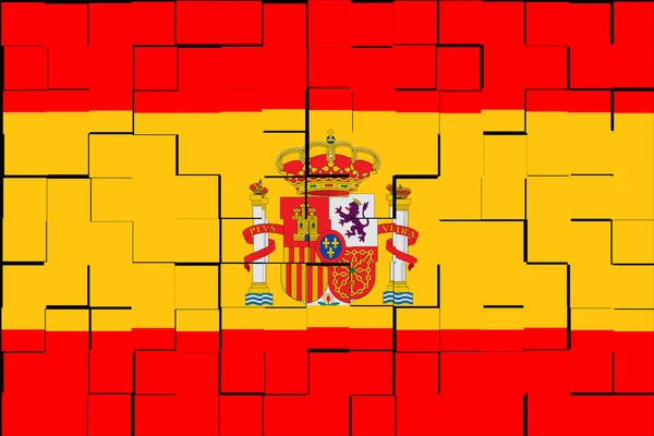 Spain Flag Spain Llustration Flag Spain Horizontal Design Abstract Design — Stock Photo, Image