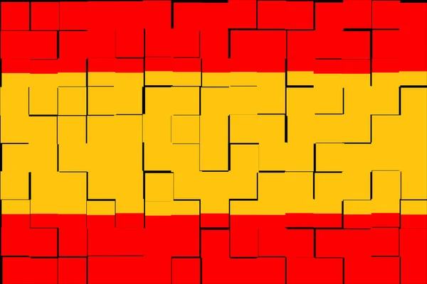 España Bandera España Ilustración Bandera España Diseño Horizontal Diseño Abstracto —  Fotos de Stock