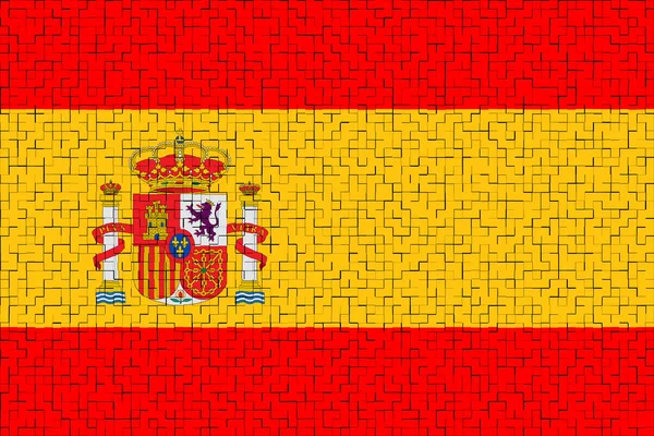 西班牙 西班牙国旗 升起西班牙的国旗 横向设计 摘要设计 — 图库照片
