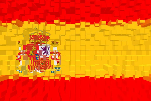 Španělsko Španělská Vlajka Ilustrace Španělské Vlajky Horizontální Design Abstraktní Design — Stock fotografie