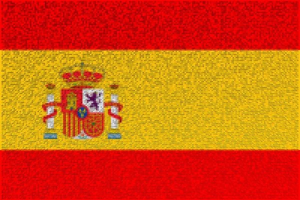 Іспанія Прапор Іспанії Lustration Flag Spain Англійською Горизонтальний Дизайн Абстрактний — стокове фото