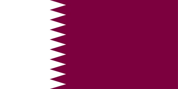 Katar Katar Zászlója Vízszintes Kialakítás Katar Zászlójának Ragyogása Vízszintes Kialakítás — Stock Fotó