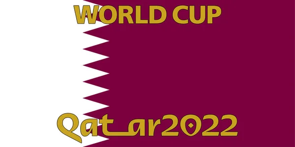 Катар 2022 Чемпіонат Світу 2022 Банер Тему Чемпіонату Світу Катарі — стокове фото