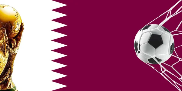 Qatar Football 2022 World Cup 2022 Banner Theme World 2022 — Stock Photo, Image