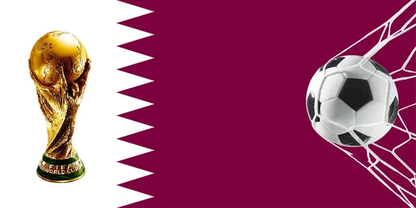 Qatar Football 2022 World Cup 2022 Banner Theme World 2022 — Stock Photo, Image