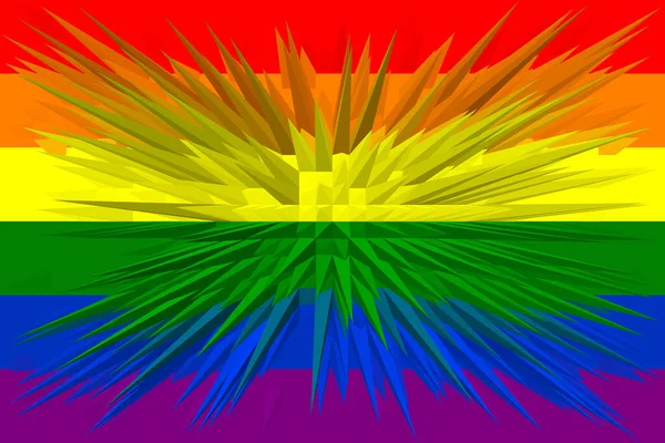 Hbtq Flagga Hbtq Stolthet Flagga Eller Regnbåge Stolthet Flagga Inkluderar — Stockfoto