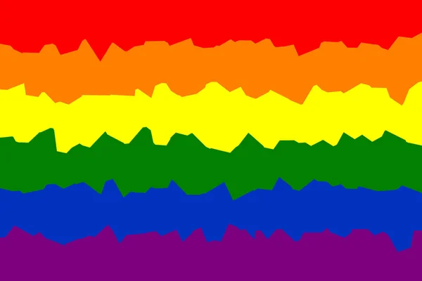 Hbtq Flagga Hbtq Stolthet Flagga Eller Regnbåge Stolthet Flagga Inkluderar — Stockfoto