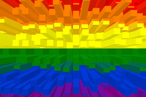 Hbtq Flagga Hbtq Stolthet Flagga Eller Regnbåge Stolthet Flagga Inkluderar — Stockfoto