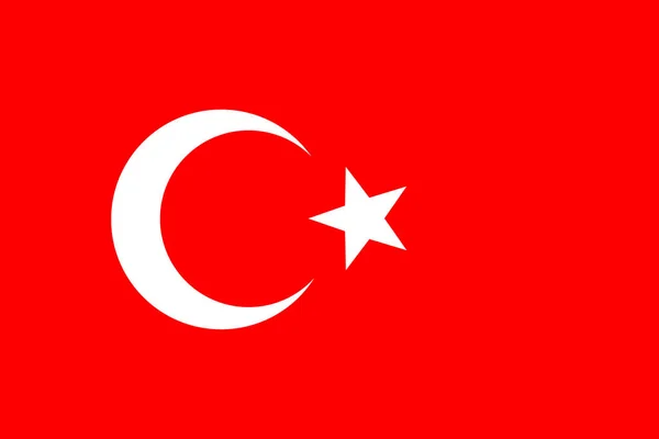 Turkije Vlag Van Turkije Lustratie Van Vlag Van Turkije Horizontaal — Stockfoto