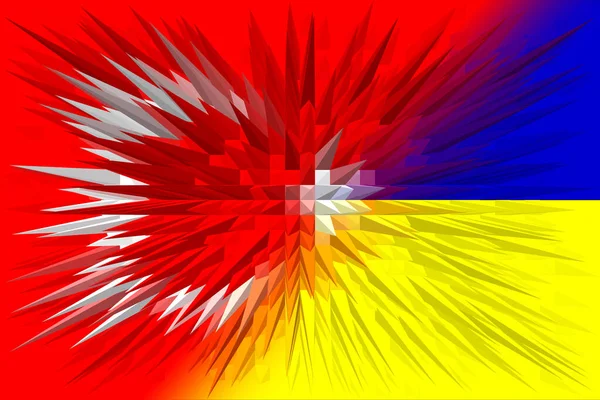 Turkije Oekraïne Turkije Vlag Oekraïne Vlag Concept Van Onderhandelingen Hulp — Stockfoto