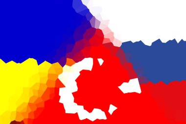 Ukrayna, Rusya ve Türkiye. Türkiye, Rusya ve Ukrayna bayrağı. Müzakere kavramı, ülkeler birliği, siyasi ve ekonomik ilişkiler. Yatay tasarım. Soyut tasarım. 3B illüstrasyon.