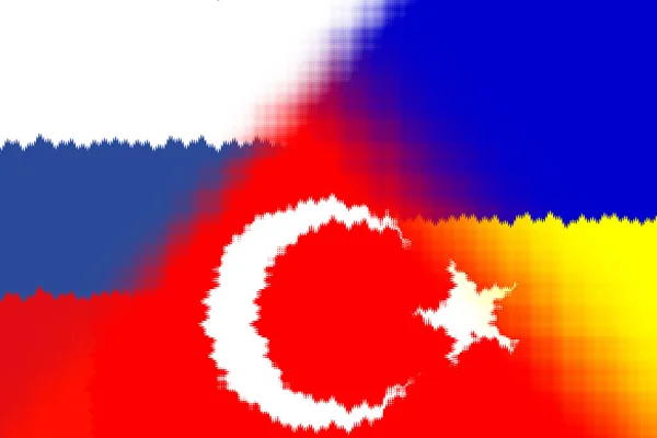 Ucrânia Rússia Turquia Turquia Rússia Ucrânia Conceito Negociações Associação Países — Fotografia de Stock
