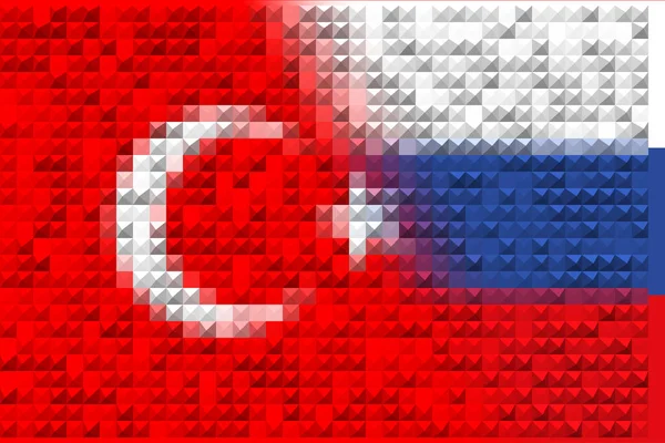 Turquia Rússia Bandeira Turquia Bandeira Rússia Conceito Negociações Ajuda Associação — Fotografia de Stock