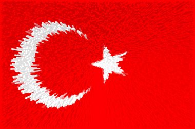 Hindi. Hindi bayrağı. İspanya bayrağının düşüşü. Yatay tasarım. Soyut tasarım. Üç boyutlu illüstrasyon. Harita.