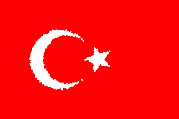 Turkiet Turkiets Flagga Llustration Spaniens Flagga Horisontell Design Abstrakt Design — Stockfoto