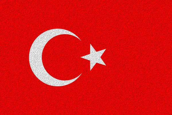 トルコだ トルコの国旗 スペインの国旗の掲揚 水平デザイン 抽象的なデザイン 3Dイラスト — ストック写真