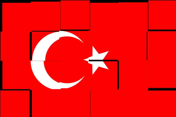 Turquie Drapeau Turquie Illustration Drapeau Espagne Design Horizontal Design Abstrait — Photo