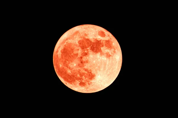 Blood Moon. Lunar eclipse. Super bright full moon with dark background. Madrid, Spain, Europe. Horizontal photography. Sturgeon Moon. Super full Moon. Superluna llena de Esturion. Super bright full moon with dark background. August, 12. 2022.