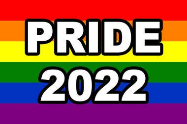 Gurur 2022. LGBT bayrağı. LGBT gurur bayrağı, lezbiyen, gey, biseksüel ve transgender LGBT örgütlerinin bayrağını içerir. İllüzyon. Uluslararası LGBT Onur Günü 2022.