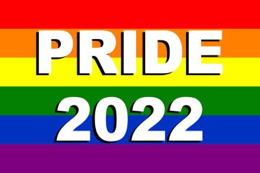 Gurur 2022. LGBT bayrağı. LGBT gurur bayrağı, lezbiyen, gey, biseksüel ve transgender LGBT örgütlerinin bayrağını içerir. İllüzyon. Uluslararası LGBT Onur Günü 2022.