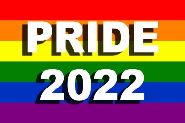 Gurur 2022. LGBT bayrağı. LGBT gurur bayrağı, lezbiyen, gey, biseksüel ve transgender LGBT örgütlerinin bayrağını içerir. İllüzyon. Uluslararası LGBT Onur Günü 2022.