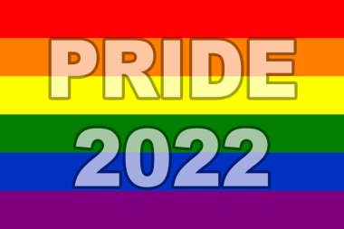 Gurur 2022. LGBT bayrağı. LGBT gurur bayrağı, lezbiyen, gey, biseksüel ve transgender LGBT örgütlerinin bayrağını içerir. İllüzyon. Uluslararası LGBT Onur Günü 2022.
