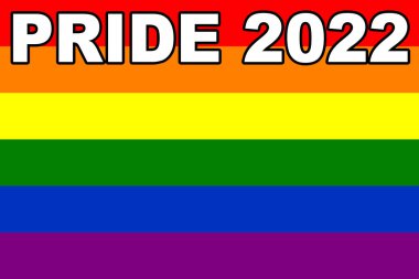 Gurur 2022. LGBT bayrağı. LGBT gurur bayrağı, lezbiyen, gey, biseksüel ve transgender LGBT örgütlerinin bayrağını içerir. İllüzyon. Uluslararası LGBT Onur Günü 2022.