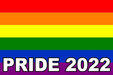 Gurur 2022. LGBT bayrağı. LGBT gurur bayrağı, lezbiyen, gey, biseksüel ve transgender LGBT örgütlerinin bayrağını içerir. İllüzyon. Uluslararası LGBT Onur Günü 2022.