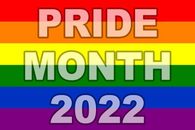 Pride 2022. LGBT flag. The LGBT pride flag or rainbow pride flag includes the flag of the lesbian, gay, bisexual, and transgender LGBT organization. Illustration. International LGBT Pride Day 2022.