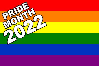 Pride 2022. LGBT flag. The LGBT pride flag or rainbow pride flag includes the flag of the lesbian, gay, bisexual, and transgender LGBT organization. Illustration. International LGBT Pride Day 2022.