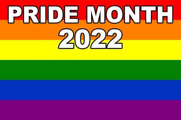 2022 Büszkeség Lmbt Lobogó Lmbt Büszkeség Zászló Vagy Szivárvány Büszkeség — Stock Fotó