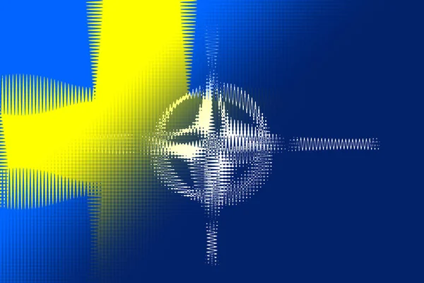 Nato Otan Schweden Nato Flagge Schwedische Flagge Flagge Mit Dem — Stockfoto