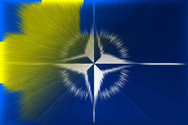 Otan Otan Suecia Bandera Otan Bandera Sueca Bandera Con Logotipo —  Fotos de Stock